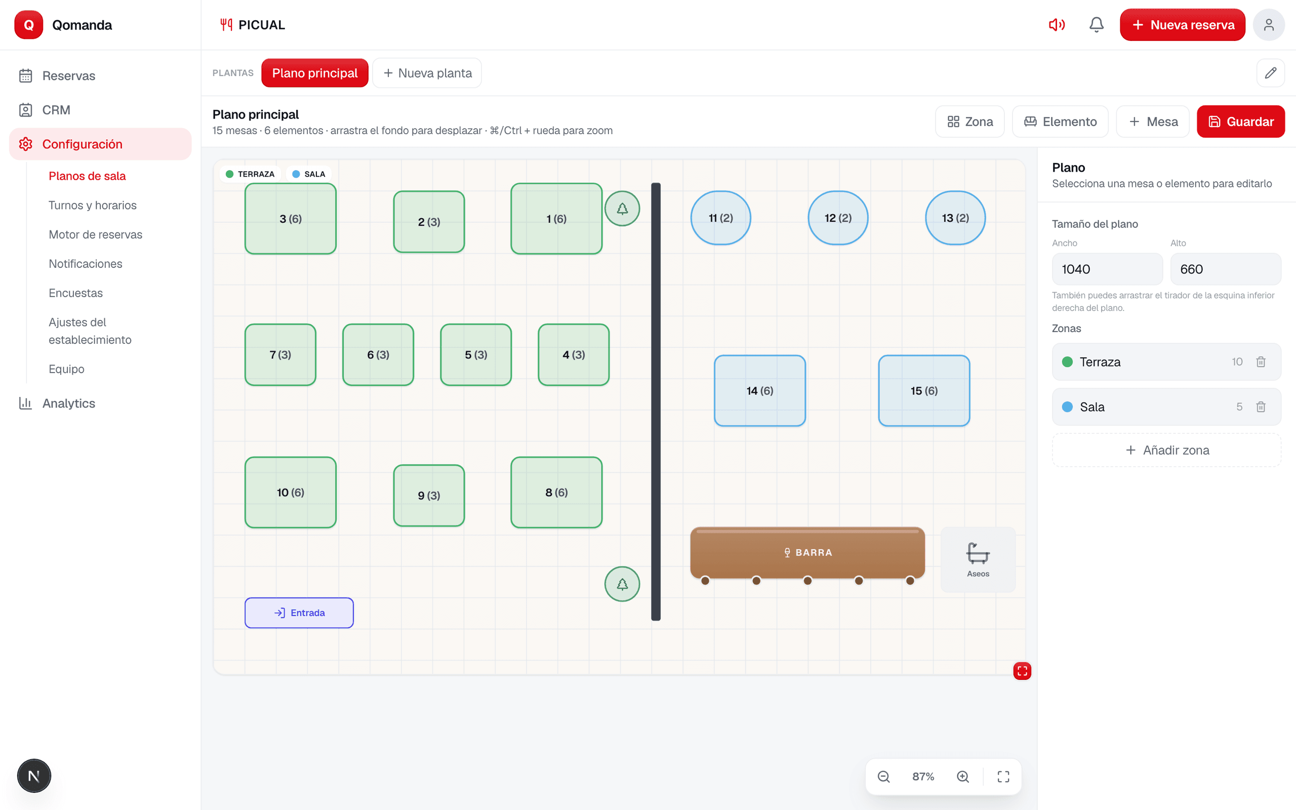Qomanda floor plan editor