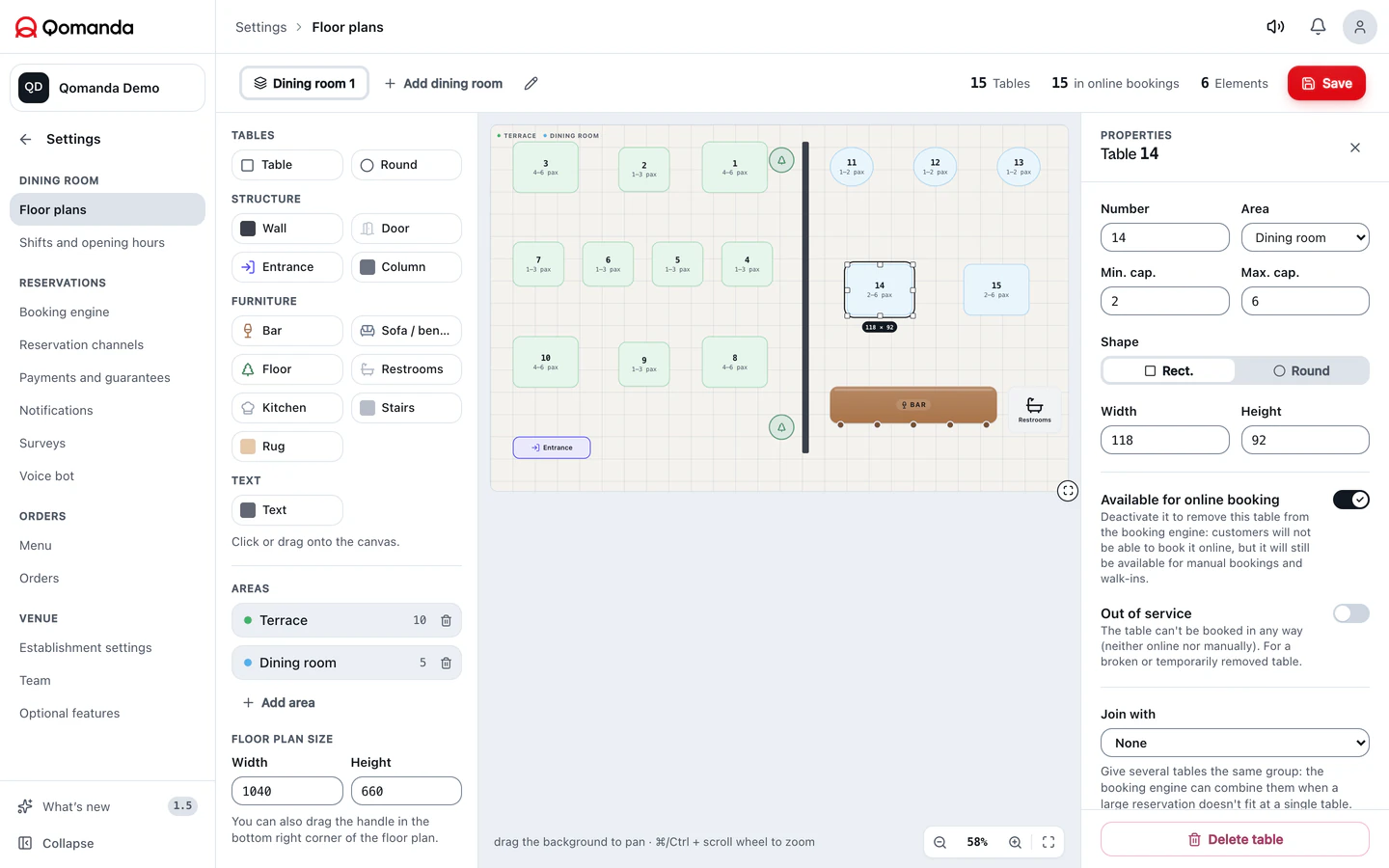 Floor plans · Real software. Demo data.